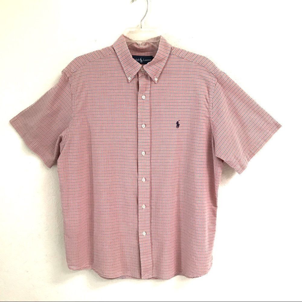 Ralph Lauren Monroe plaid button down shirt L